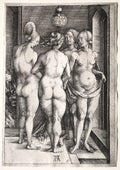 The Four Witches Four Naked Women by Albrecht Dürer (German, 1471–1528) - Classic Painting canvas print