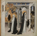 St. Catherine of Siena and the Beggar by Giovanni di Paolo (Italian, c. 1403–1482) - Classic Art canvas print