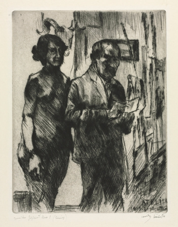 In the Studio by Lovis Corinth (German, 1858–1925) - Classic Painting canvas print