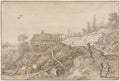 Hilly Landscape with Hut Beside a Stream by Esaias van de Velde (Dutch, 1587–1630) - Classic Painting canvas print