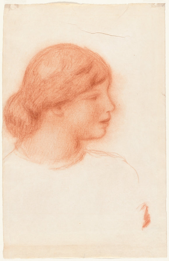 Profile of a Young Woman by Pierre-Auguste Renoir (French, 1841–1919) - Classic Painting canvas print