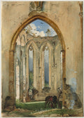 Ruin of a Church by Rudolf von Alt (Austrian, 1812–1905) - Classic Painting canvas print