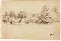 Cottages by Jean-François Millet (French, 1814–1875) - Classic Painting canvas print
