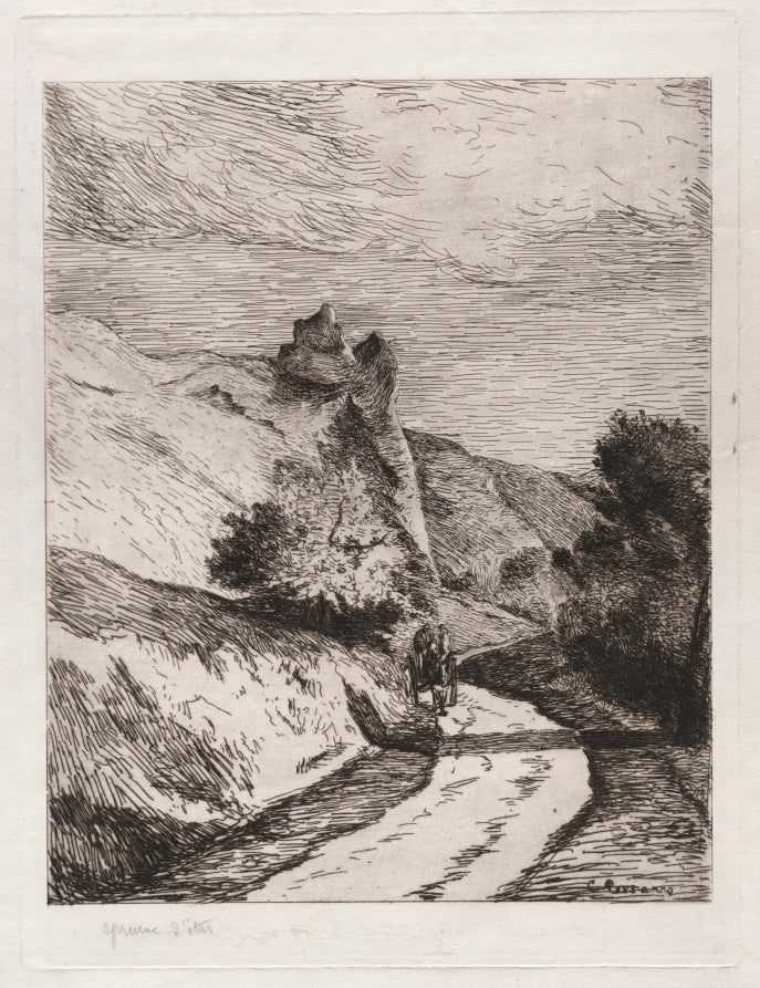 La Roche-Guyon by Camille Pissarro (French, 1830–1903) - Impressionist canvas print