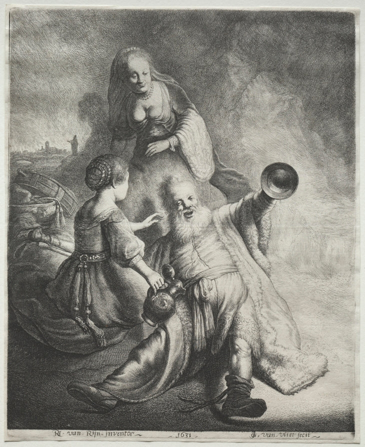 Lot and His Daughters by Jan Georg van Vliet (Dutch, c. 1610–1635) - Classic Art canvas print