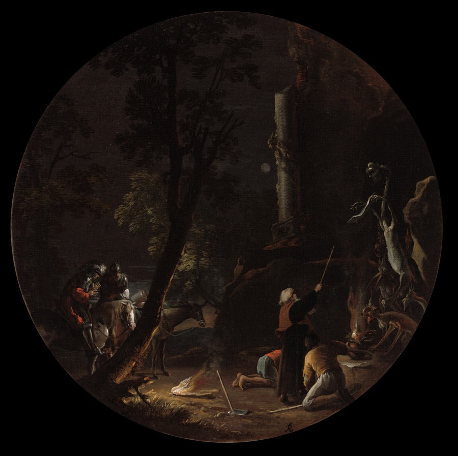 Scenes of Witchcraft Night by Salvator Rosa (Italian, 1615–1673) - Classic Art canvas print
