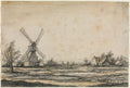 Landscape with a Windmill near a Farmstead by Aelbert Cuyp (Dutch, 1620–1691) - Classic Painting canvas print