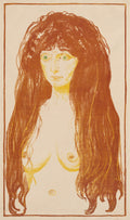 Woman with Red Hair and Green Eyes The Sin by Edvard Munch (Norwegian, 1863–1944) - Expressionist canvas print