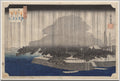 Night Rain at Karasaki, from Eight Views of mi by Utagawa Hiroshige (Japanese, 1797–1858) - Ukiyo-e canvas print