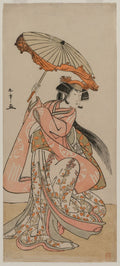 The Actor Segawa Kikunojo II Dancing with a Parasol by Katsukawa Shunshō (Japanese, 1726–1792) - Classic Painting canvas print
