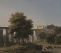 An Aqueduct Near a Fortress by Jean-Victor Bertin (French, 1767–1842) - Classic Art canvas print