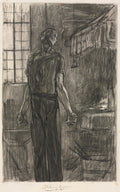 The Hanged Man in the Forge by Félicien Rops (Belgian, 1833–1898) - Classic Painting canvas print