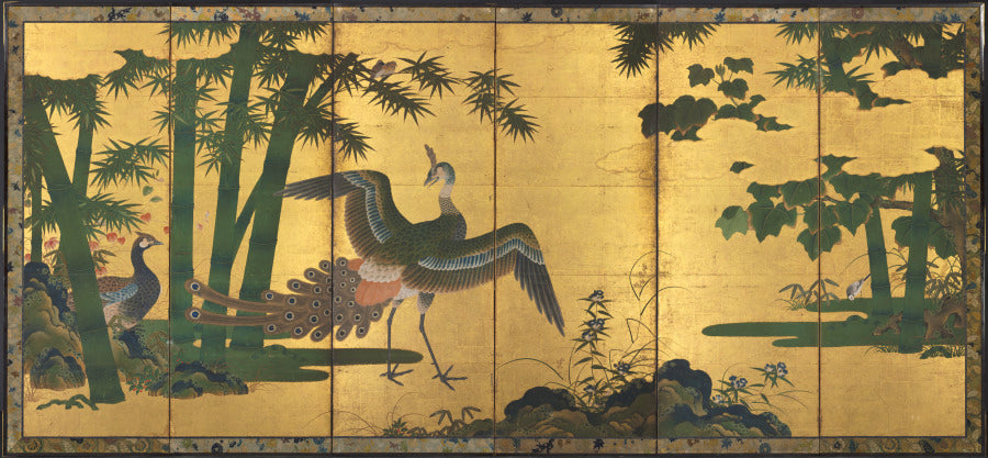 Peacocks and Bamboo by Tosa Mitsuyoshi (Japanese, 1539–1613) - Classic Art canvas print