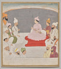 Raja Sansar Chand of Kangra and courtiers by  - Classic Art canvas print