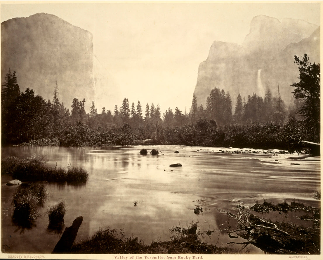 Valley of the Yosemite, from Rocky Ford by Eadweard J. Muybridge (American, 1830–1904) - Classic Art canvas print