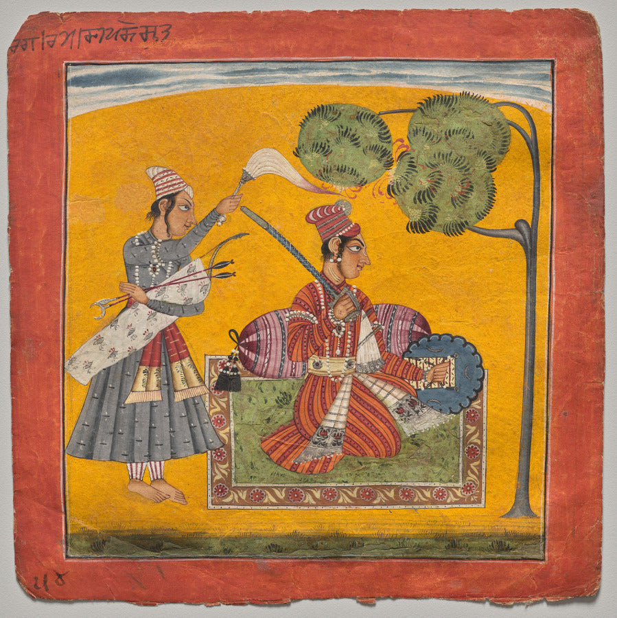 Dipak Raga, One of the Thirty-Six Melodies Ragamala Personifying Love by  - Classic Art canvas print