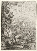 Landscape with a Road to a Castle on an Island in a River by Hanns Lautensack (German, 1524–1566) - Classic Art canvas print