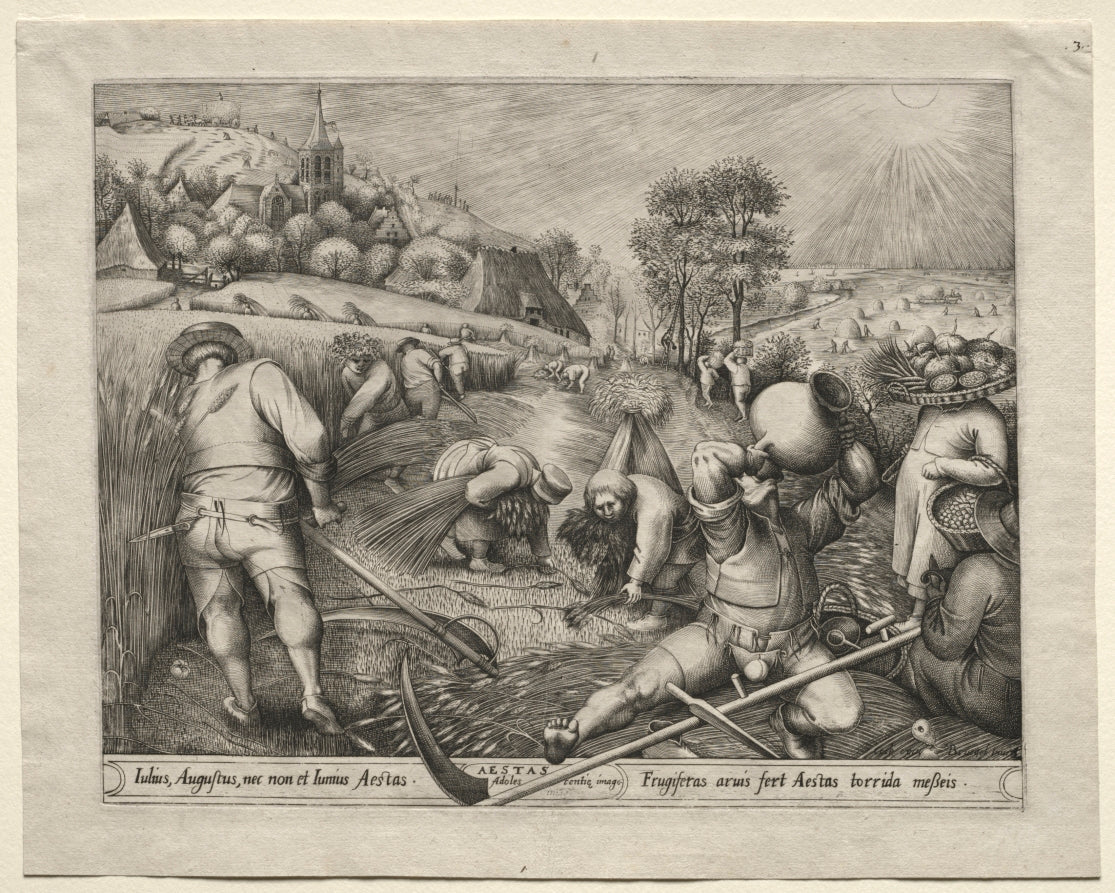 The Four Seasons  Summer by Pieter van der Heyden (Netherlandish, c. 1530–after 1572) - Classic Painting canvas print