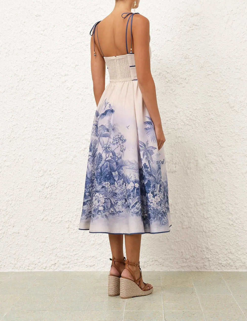 Vintage Resort Floral Halter Dress