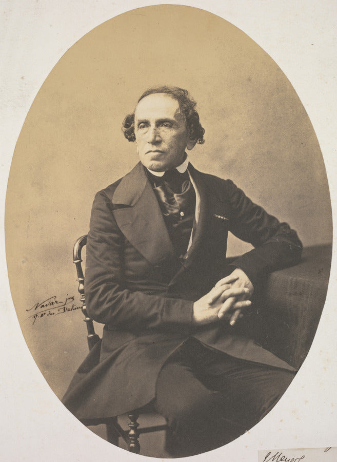 Portrait of Giacomo Meyerbeer 17911864 by Adrien Tournachon (French, 1825–1903) - Classic Art canvas print