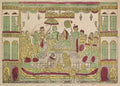 Rama and Sita in the royal palace recto, from a Kalighat album by Shri Gobinda Chandra Roy (Indian, active late 1800s) - Classic Art canvas print
