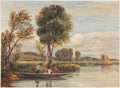 On the Thames by David Cox (British, 1783–1859) - Classic Art canvas print