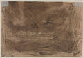 Compositional Study possibly for Poussins Deluge verso by Théodore Géricault (French, 1791–1824) - Classic Painting canvas print