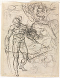 Figure Studies verso by Jean-Honoré Fragonard (French, 1732–1806) - Classic Painting canvas print