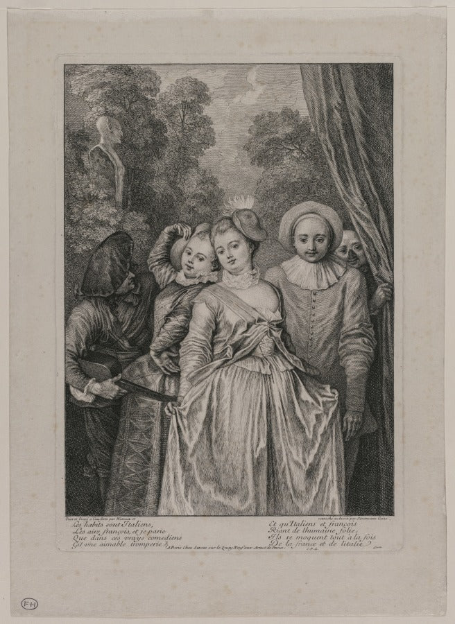 The Clothes are Italian by Jean-Antoine Watteau (French, 1684–1721) - Classic Painting canvas print
