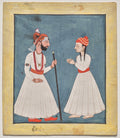 Shamsher Sen of Mandi with a youth by  - Classic Art canvas print