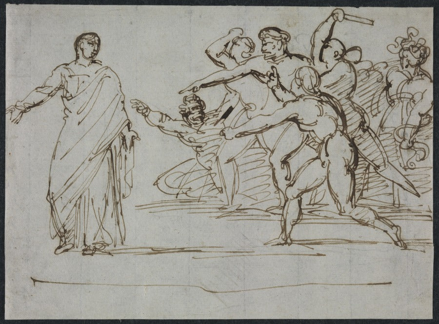 Assassination of Tiberius by Théodore Géricault (French, 1791–1824) - Classic Painting canvas print