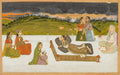A princess reclining on a terrace with attendants by  - Classic Art canvas print