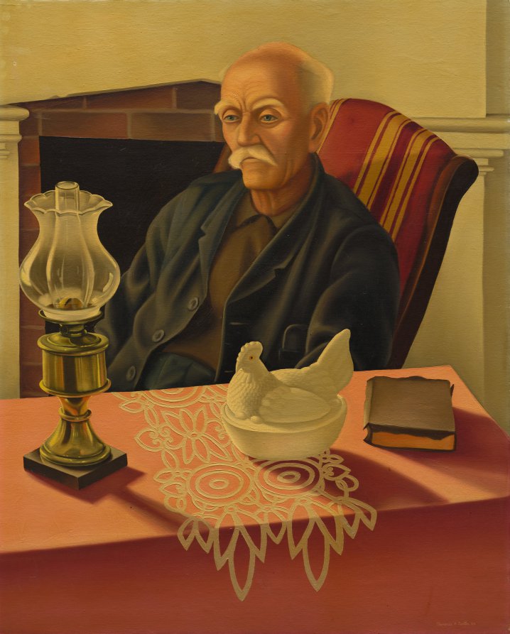 Portrait of Ezra Davenport by Clarence Holbrook Carter (American, 1904–2000) - Classic Art canvas print