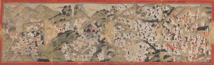 Raja Sansar Chand attacking Kangra Fort by  - Classic Art canvas print