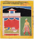 The  Lover Leaves Wistfully in the Morning after a Passionate Tryst Lalit Ragini, from a Ragamala by  - Classic Art canvas print