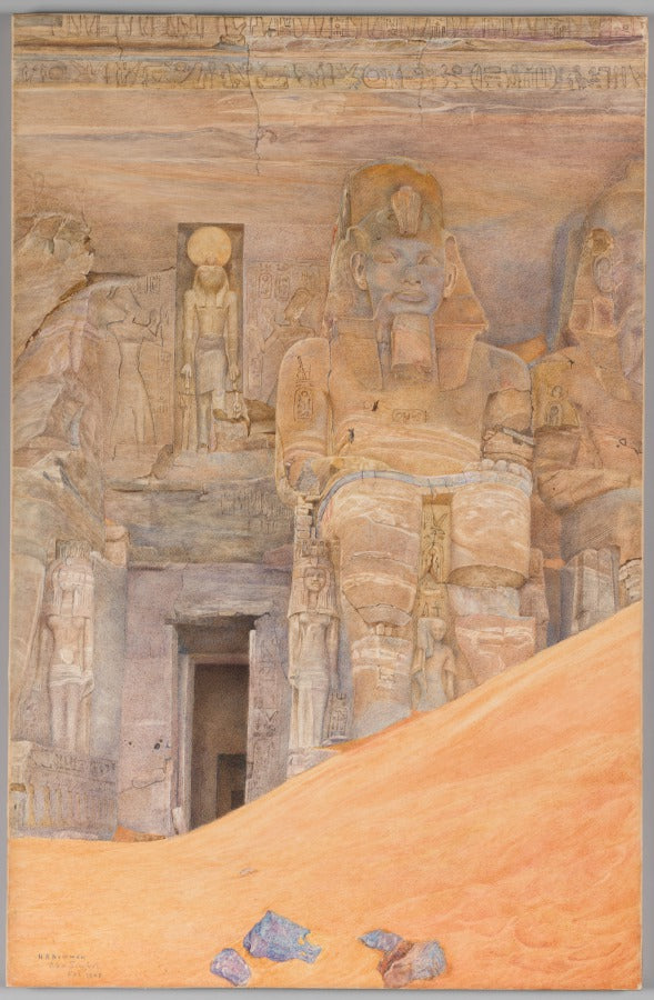 Abu Simbel by Henry Roderick Newman (American, 1833–1918) - Classic Painting canvas print