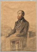 Portrait of Alfred de Musset 1810-1857 by Alexandre Bida (French, 1823–1895) - Classic Art canvas print