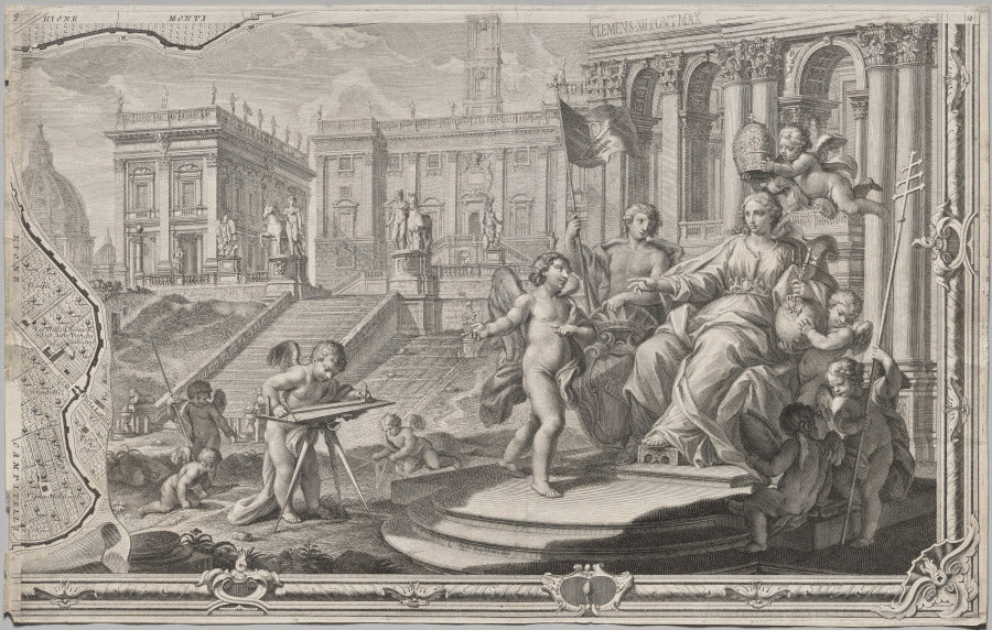 Nuova pianta di Roma data in luce da Giambattista Nolli lanno MDCCXLVII, known as La Pianta Grande di Roma by Giovanni Battista Nolli (Italian, 1701–1756) - Classic Painting canvas print