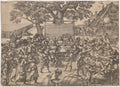 The Large Wedding Feast by Peeter van der Borcht (Netherlandish, c. 1535–1608) - Classic Art canvas print