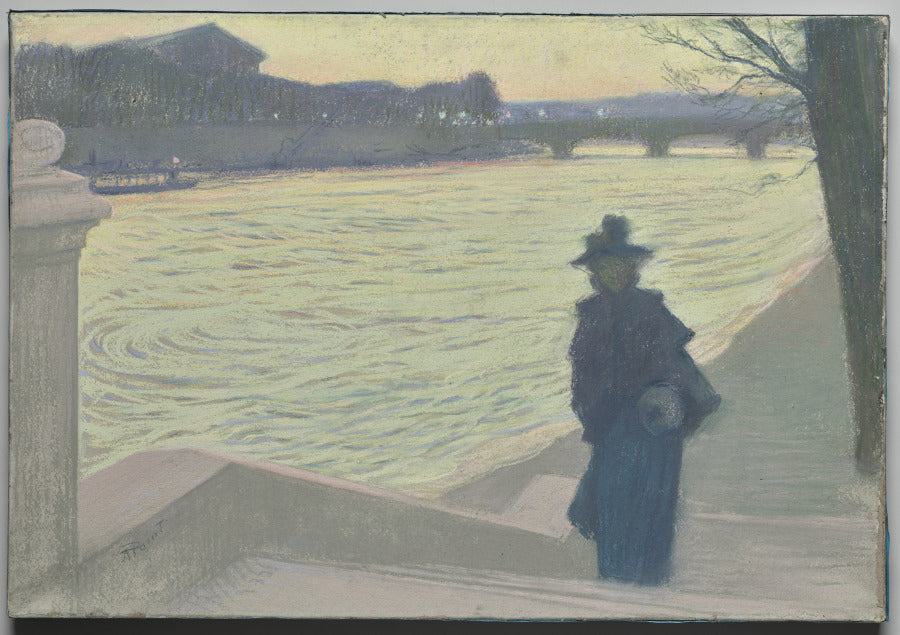 Quais de Seine en nocturne by Armand Point (French, 1861–1932) - Classic Art canvas print