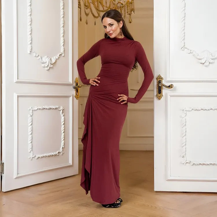 Venus Long Sleeve Dress in Bamboo