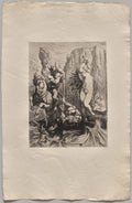 Perseus and Andromeda by Nicolas-François Chifflart (French, 1825–1901) - Classic Painting canvas print