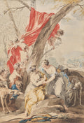 Jupiter in the guise of Diana and Callisto by Jacob de Wit (Dutch, 1695–1754) - Classic Art canvas print