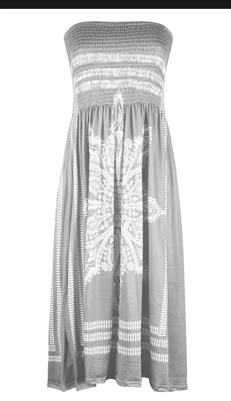 Casual And Atylish Atrapless Midi Dress