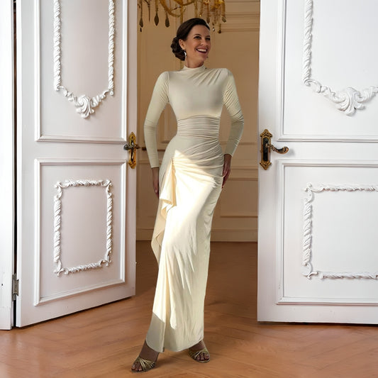 Venus Long Sleeve Dress in Bamboo