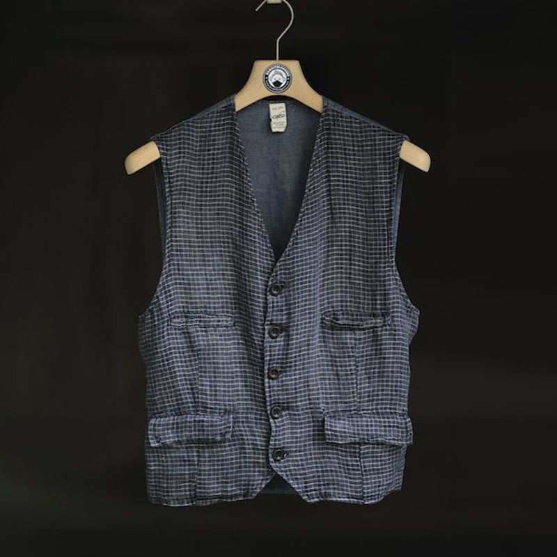 Men's Vintage Plaid Button Classics Casual Vest