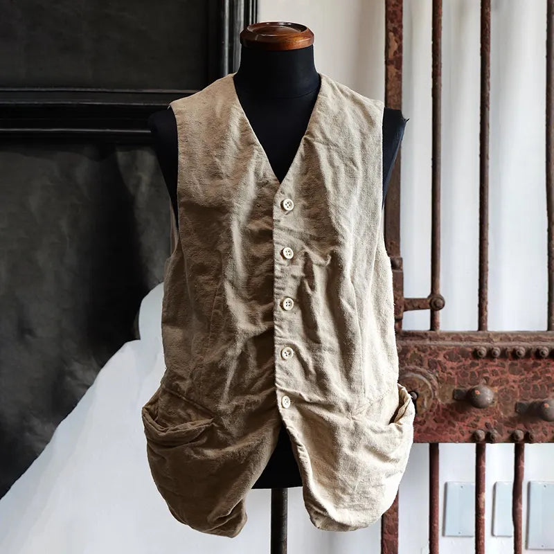 Men's Vintage Pocket And Button Classics Casual Vest