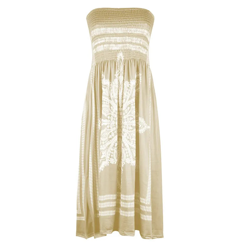 Casual And Atylish Atrapless Midi Dress