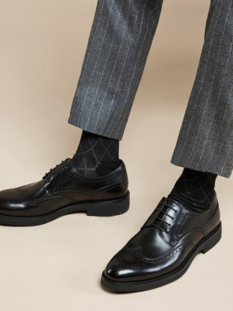 Men's British Carved Brogue Leather Shoes