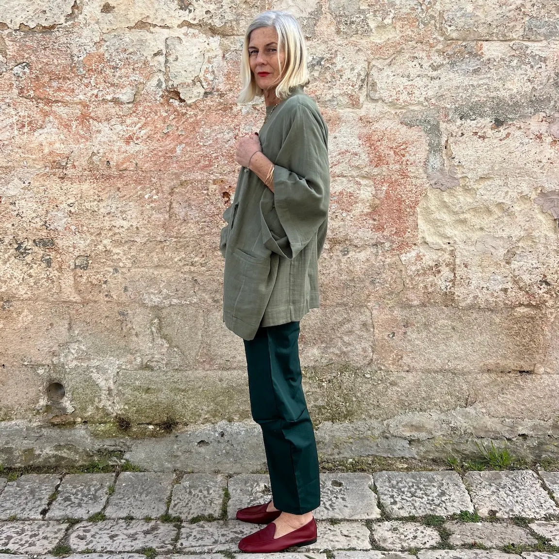Cotton Gauze Kimono Jacket